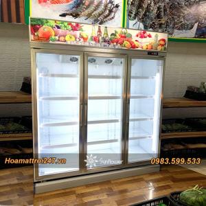 Tủ mát 3 cánh Sunflower trưng bày hoa quả, thực phẩm (mẫu mới nhất 2020)