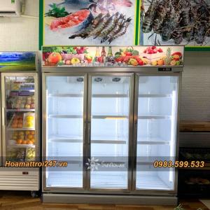 Tủ mát 3 cánh Sunflower trưng bày hoa quả, thực phẩm (mẫu mới nhất 2020)