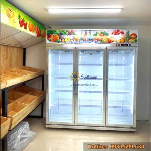 Tủ mát 3 cánh Sunflower bảo quản hoa quả, trái cây nhập khẩu