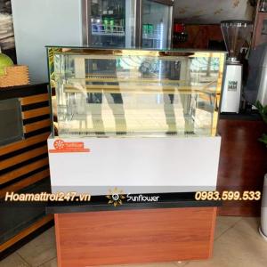 Tủ bánh kem 90cm kính vuông