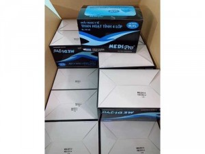 Khẩu trang 4 lớp hoạt tính Medipro hộp 50 cái