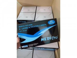 Khẩu trang 4 lớp hoạt tính Medipro hộp 50 cái