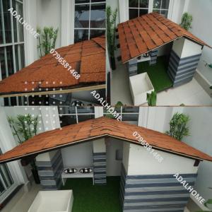 Ngôi nhà cho thú cưng với tấm dán phủ đá cana đã hoàn thành