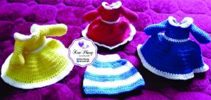 Váy len búp bê handmade, trang phục hóa trang búp bê handmade