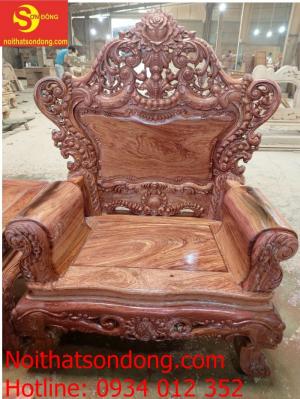 Bộ bàn ghế hoàng gia hoa hồng gỗ hương đá 6 món – BBG245