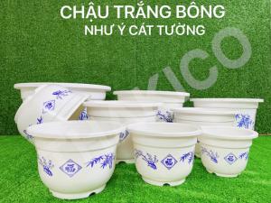 Công ty THAKICO - Sản Xuất Chậu Nhựa giả sứ in bông Như Ý Cát Tường