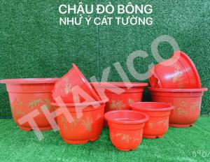 Công ty THAKICO - Sản Xuất Chậu Nhựa giả sứ in bông Như Ý Cát Tường