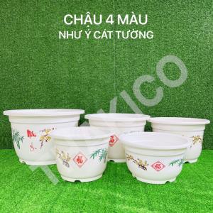 Công ty THAKICO - Sản Xuất Chậu Nhựa giả sứ in bông Như Ý Cát Tường