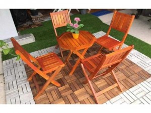 Ghế gỗ cafe mini