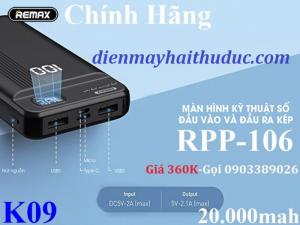 Pin sạc dự phòng giá rẻ Remax RPP-106 đến 20.000mAh