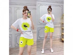 Bộ Thun Cotton Đùi Hoa Cúc
