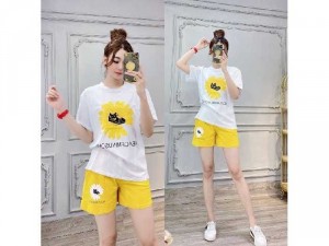 Bộ Thun Cotton Đùi Hoa Cúc