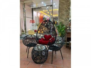 Xích đu đồng tiền và ghế thư giản mây nhựa