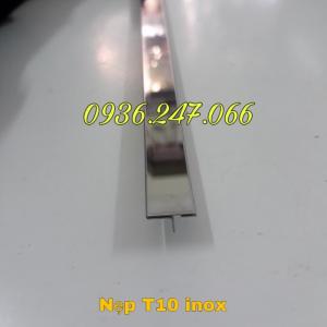 Nẹp chỉ vách T10 inox 304 trắng bóng