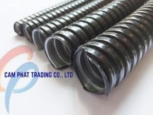 Ống ruột gà lõi thép bọc nhựa PVC chống thấm kèm Đầu nối
