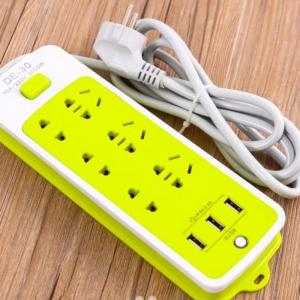 Ổ Cắm Điện Đa Năng Chống Giật 6 Lỗ, 3 Cổng USB