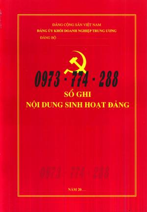 Bán sổ ghi nội dung sinh hoạt đảng