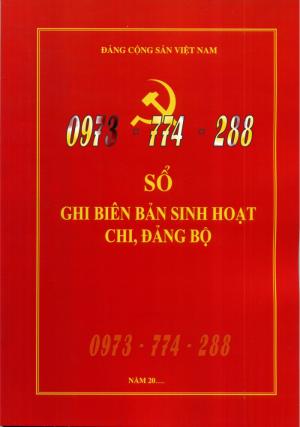 Bán sổ ghi biên bản sinh hoạt chi ủy