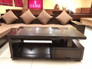 Bộ sofa góc á âu sang trọng gỗ sồi nga 4 món SFG003