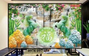 Tranh gạch 3D - tranh mã đáo truy phong
