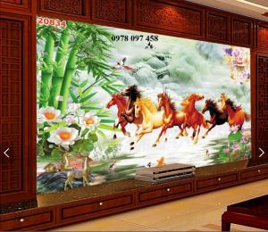 Tranh gạch 3D - tranh mã đáo truy phong