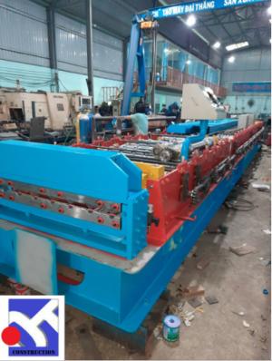 Máy cán tôn 1 tầng - 7 sóng laphong - Tích hợp dập vòm