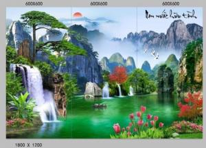 Tranh dán tường - tranh gạch phong cảnh