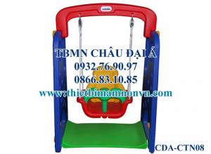 Cầu trượt nhựa xích đu đẹp cho nhà trẻ