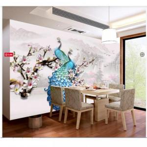 Tranh gạch chim công 3D
