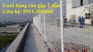 Mẫu hàng rào gập tam giác 2 đầu, mạ kẽm sơn tĩnh điện