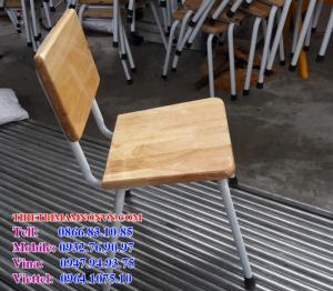 Ghế gỗ chân sắt cho các bé mầm non