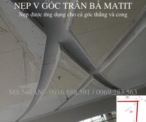 Nẹp góc trần thạch cao - Nẹp V trần thạch cao - Nẹp nhựa UPVC