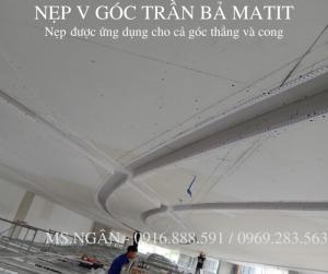 Nẹp góc trần thạch cao - Nẹp V trần thạch cao - Nẹp nhựa UPVC