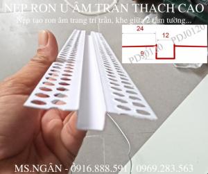 Nẹp chỉ âm trần thạch cao, nẹp tạo ron/khe phân cách giữa 2 tấm trần/cemboard.