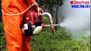 Máy phun khói Mitsuyama TL-35N trừ côn trùng cho vườn bưởi da xanh Bình Minh