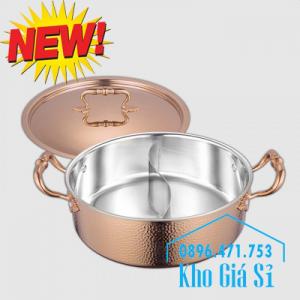 Bán nồi lẩu 2 ngăn mạ vàng cho nhà hàng Hong Kong, Nhật Bản, Hàn Quốc