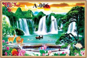 Tranh gạch phòng khách sang trọng