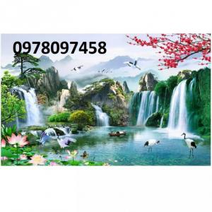 Tranh gạch phòng khách sang trọng