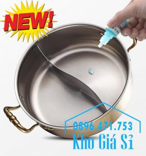 Nồi lẩu inox 304 2 ngăn - Nồi lẩu inox 2 ngăn mạ vàng cao cấp tại HCM - 5