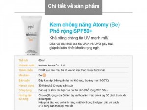 Kem chống nắng Atomy Sunscreen SPF 50+ PA+++ Tone da