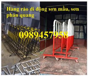 Cung cấp hàng rào di động có bánh xe, hàng rào barie có chốt khóa