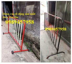 Cung cấp hàng rào di động có bánh xe, hàng rào barie có chốt khóa