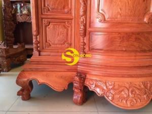Tủ thờ hương đá trơn bụng phệ 1.53m SD324