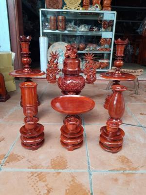 Bộ đài nước thờ gỗ hương
