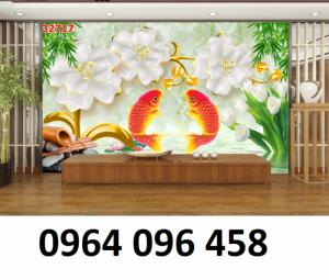 Tranh cá chép hóa rồng - gạch tranh 3d