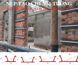 Nẹp nhựa cắt chỉ âm tường dạng chữ U, kích thước 20x12mm tại dự án nhà phố tỉnh Đồng Nai.