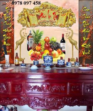 Tranh gạch phòng thờ - tranh gạch men