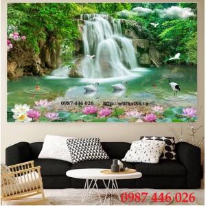 Tranh phòng khách, gạch ốp tường 3d Siêu đẹp