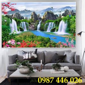Tranh phòng khách, gạch ốp tường 3d Siêu đẹp