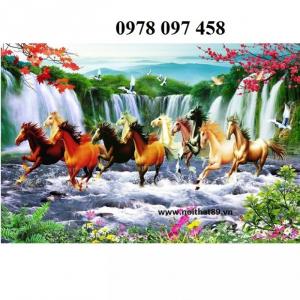Tranh bát mã - tranh gạch